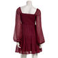 Juniors Jolt Long Sleeve Textured Chiffon Skater Dress - image 3