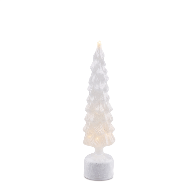 Melrose Rotating LED Glass Christmas Tree - Set of 2