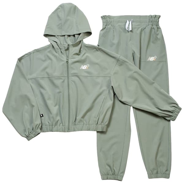 Girls (7-12) New Balance Long Sleeve Woven Jacket & Pants Set - image 