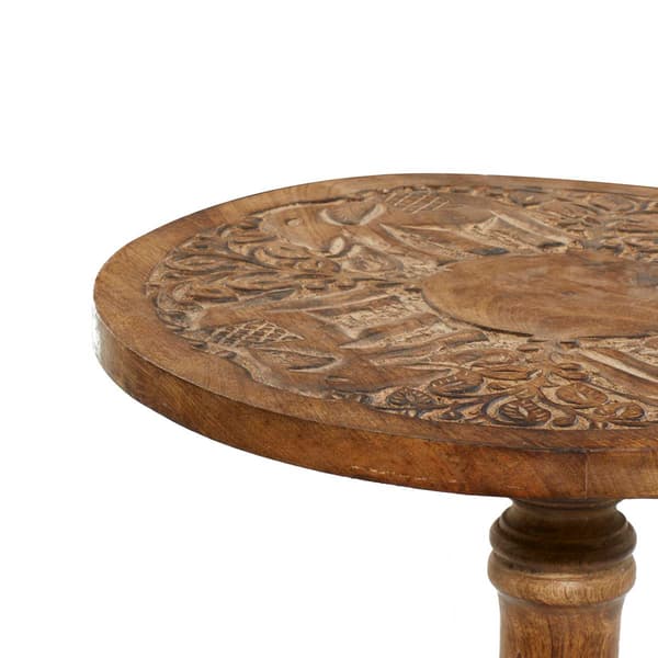 9th & Pike® Brown Wood Traditional Accent Table