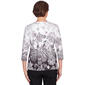 Womens Alfred Dunner Classics 3/4 Sleeve Ombre Floral Tee - image 2