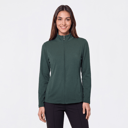 Plus Size Hasting & Smith Long Sleeve Mock Neck Zip Jacket - image 