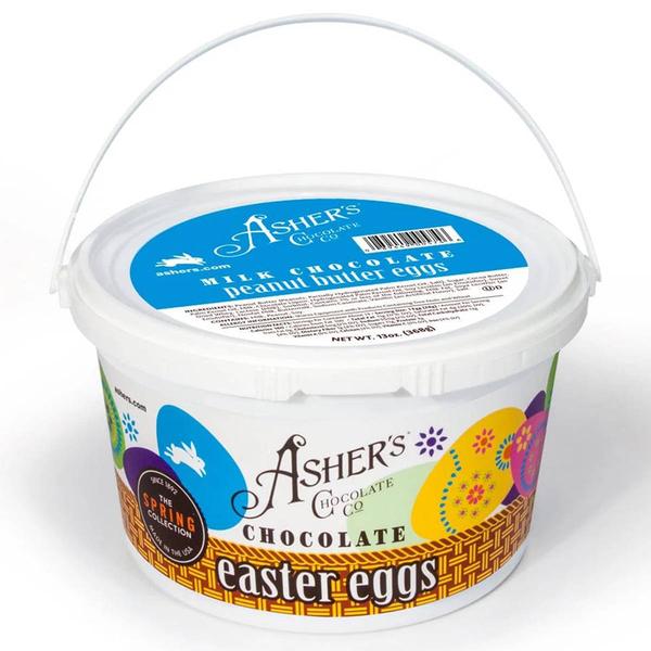 Asher''s Chocolate Co Milk Chocolate Peanut Butter Egg Easter Pail - image 