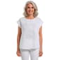 Womens Cocomo Short Sleeve Airflow Studded Palm Tree Blouse - image 1