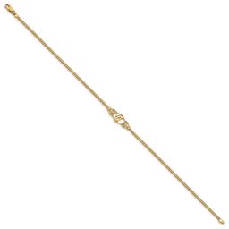 14kt. Gold Polished Dolphin Anklet