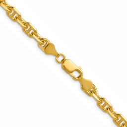 Gold over Sterling Silver Anchor Chain Necklace