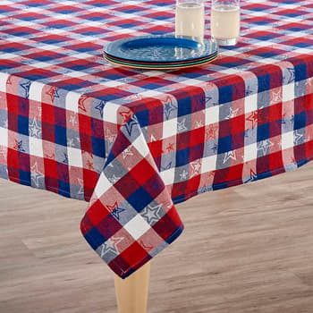 Patriotic Star Jacquard Tablecloth - Boscov's