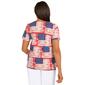 Womens Alfred Dunner Land Of The Free Flag Print Tee - image 2