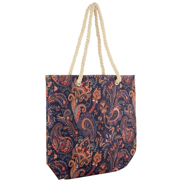 Renshun Fall Paisley Canvas Tote