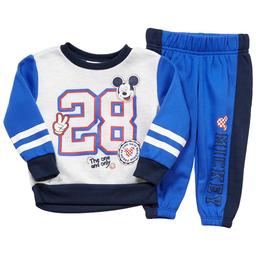 Baby Boy (12-24M) Disney Mickey 28 Crewneck & Joggers Set