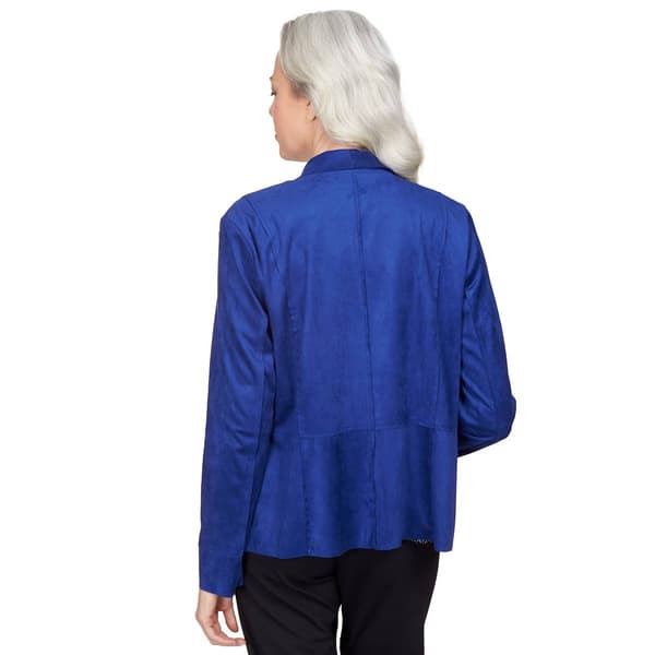 Petite Alfred Dunner Downtown Vibe Suede Cascade Jacket