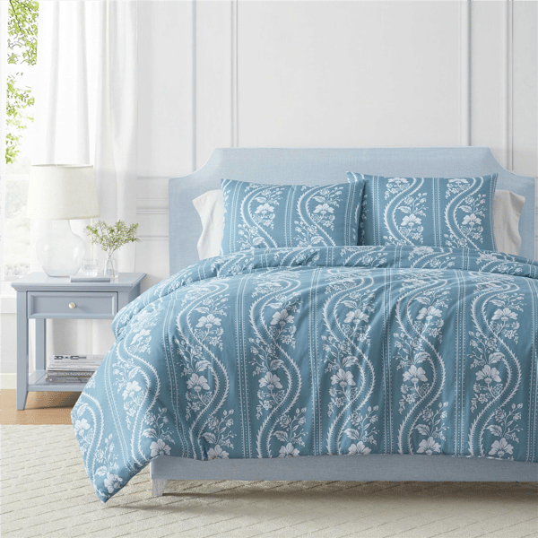 Martha Stewart Sophia Stripe Reversible Comforter Set