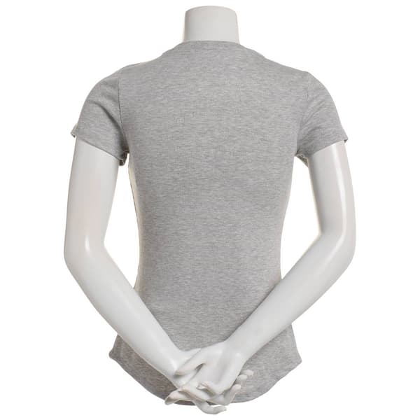 Juniors Wallflower Short Sleeve Crew Neck Tunic Tee