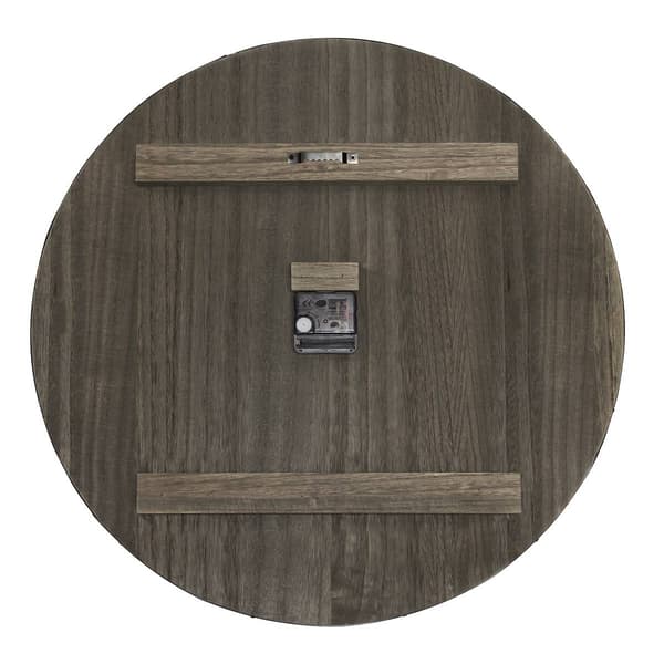 Elegant Designs Handsome 21" Farmhouse Wood Wall Clock
