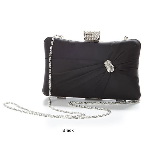 Sasha Jeweled Satin Evening Clutch