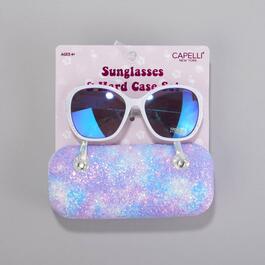 Girls Capelli&#40;R&#41; New York Round Sunglasses & Watercolor Case