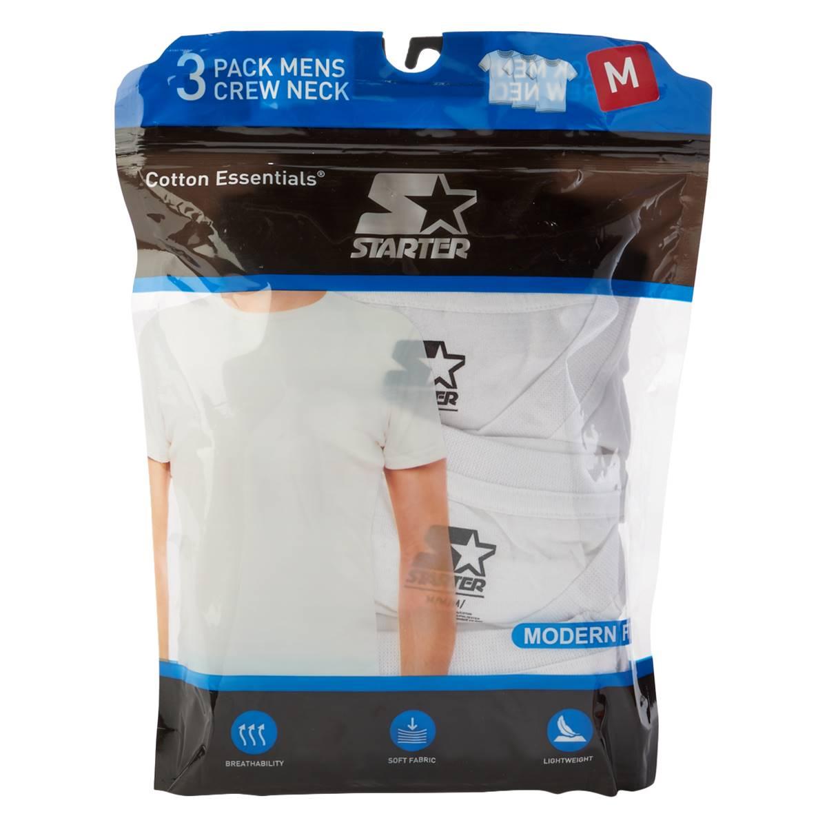 Mens Starter® 3pk. Crew Neck Undershirts