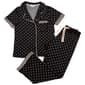 Womens Aerosoles Short Sleeve Polka Dot Notch Collar Pajama Set - image 2