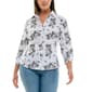 Womens Zac & Rachel 3/4 Sleeve Paris Blouse - image 1