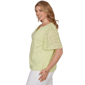 Plus Size Ruby Rd. Renaissance Romance Short Eyelet Sleeve Blouse - image 3