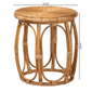 bali & pari Jayana Natural Rattan Round End Table - image 8