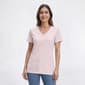Womens Hasting & Smith Short Sleeve Solid V Neck Tee - image 4