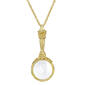 1928 Vintage Floral Magnifying Glass Necklace - image 1