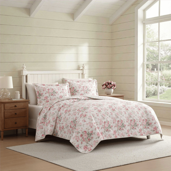 Laura Ashley Rosemoore Reversible Reversible Qulit Set