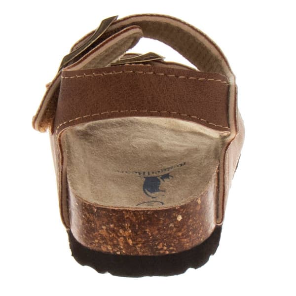 Little Boy Rugged Bear Buckle Tan Footbed Sandals