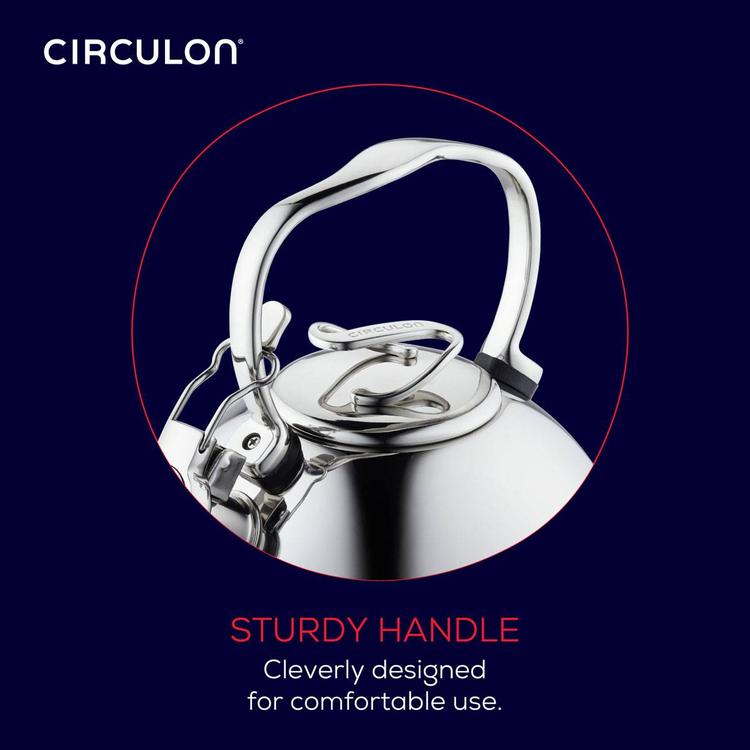 Circulon® 2.3qt. Stainless Steel Whistling Teakettle