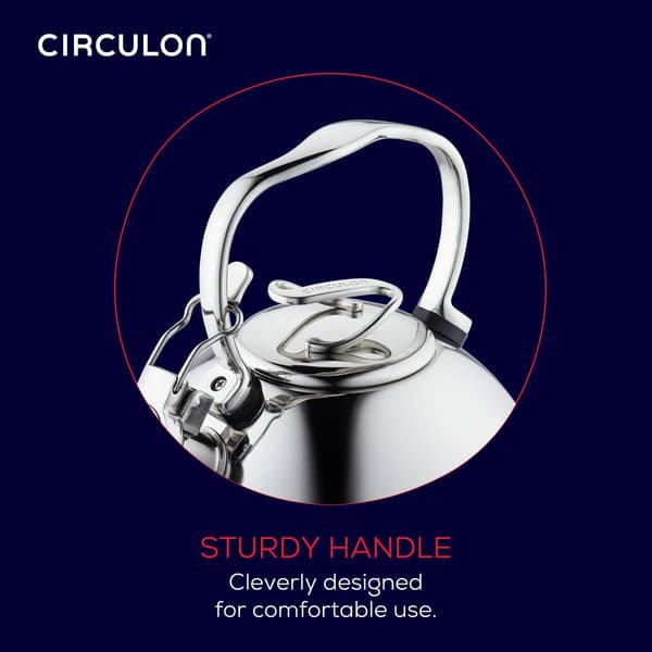 Circulon&#174; 2.3qt. Stainless Steel Whistling Teakettle