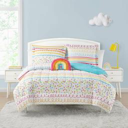 Alex &amp; Bella Color Pop Rainbow Microfiber Comforter Bedding Set