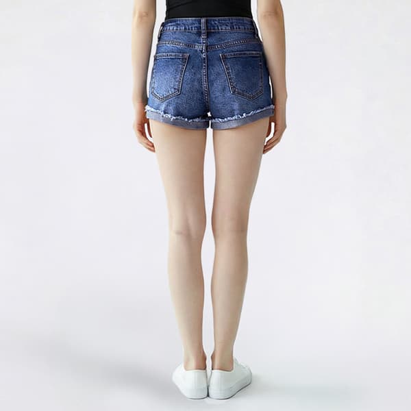 Juniors Celebrity Pink Mid Rise Flip Fray Shorts