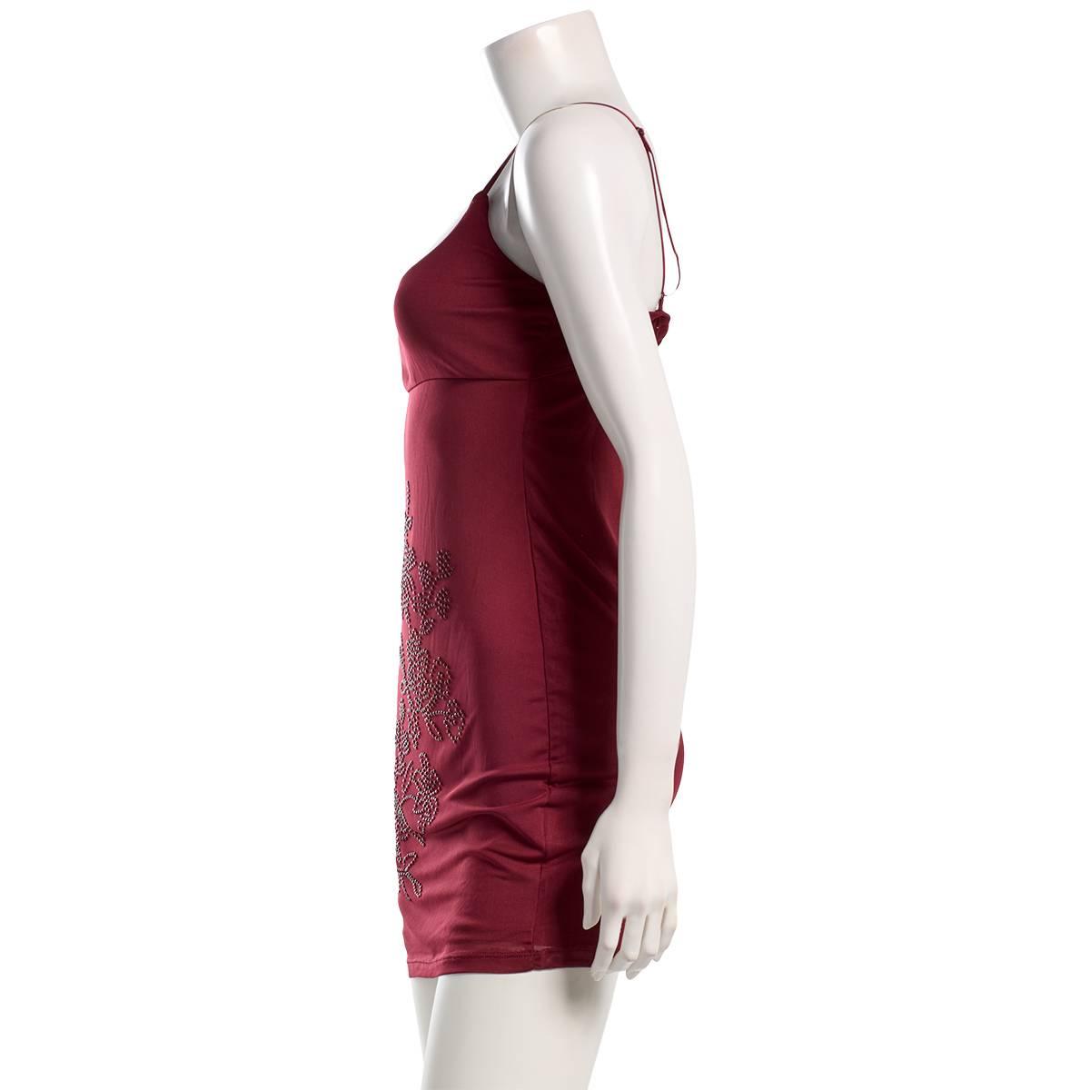 Juniors Madden Girl Mesh Rhinestone Embroidered Cami Skater Dress
