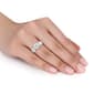 Sterling Silver 3 1/4ctw. White Moissanite Engagement Ring - image 5