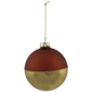Northlight 3.5in. Red & Gold Glass Ball Christmas Ornament - image 2