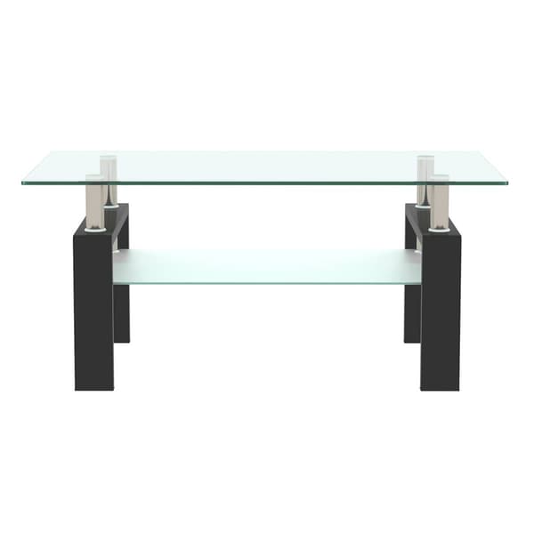 Tansole Rectangle Glass Coffee Table