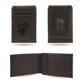 Mens NBA Miami Heat Faux Leather Front Pocket Wallet