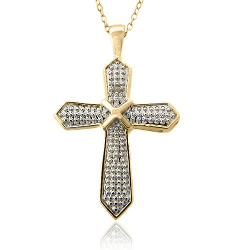 Accents by Gianni Argento 18k Gold-Plated Cross Necklace - image 