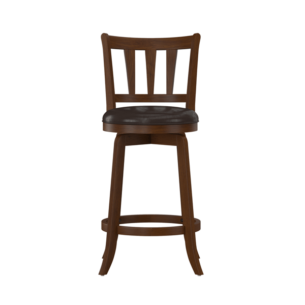 HH2 Home Presque Isle Cherry Wood Counter Height Swivel Stool