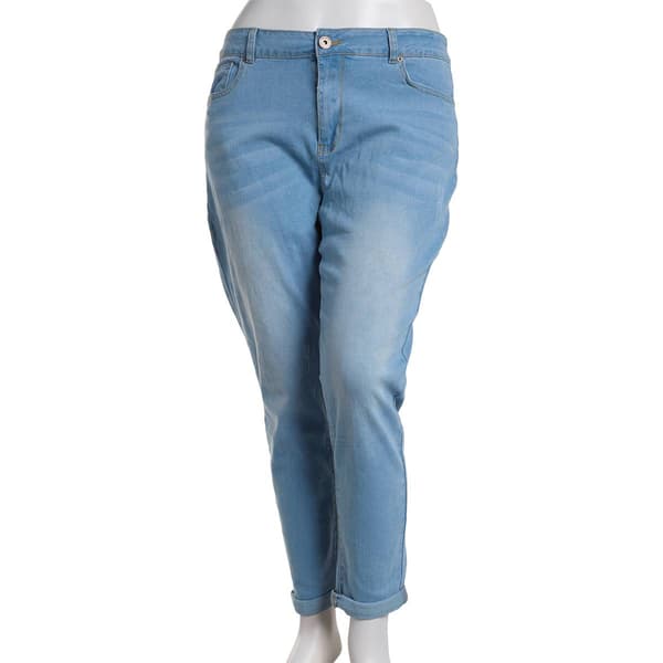 Juniors Plus California Vintage Washed Ankle Jeans - image 