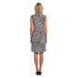Petite MSK Sleeveless Spread Collar Abstract Grommet Shift Dress - image 3