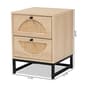 Baxton Studio Ardon Bohemian Light Brown Wood 1-Drawer Nightstand - image 10