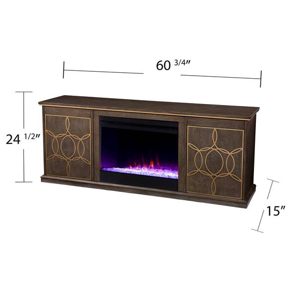 Southern Enterprises Yardlynn Color Changing Fireplace Console