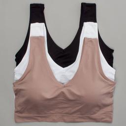 Plus Size René Rofé® 3pk. Bralettes B28605XH3-BRWB