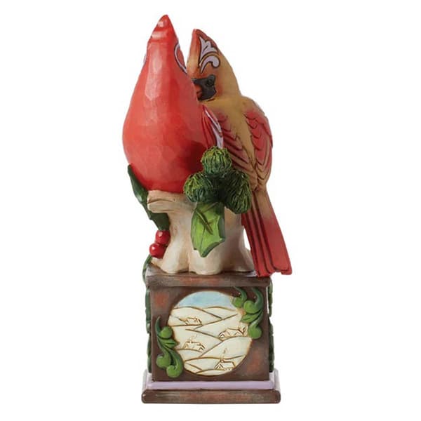 Jim Shore Cardinal Pair on Pedestal
