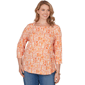 Women''s Ruby Rd. Seas The Day Seashell Patchwork Knit Top - image 1