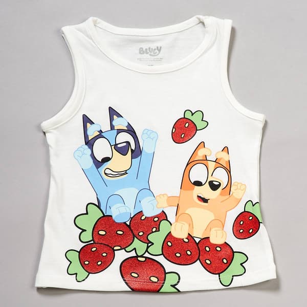 Toddler Girl Bluey & Bingo Strawberry Tank Top - image 