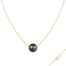 Splendid Pearls 14kt. Gold Tahitian Pearl Slider Pendant