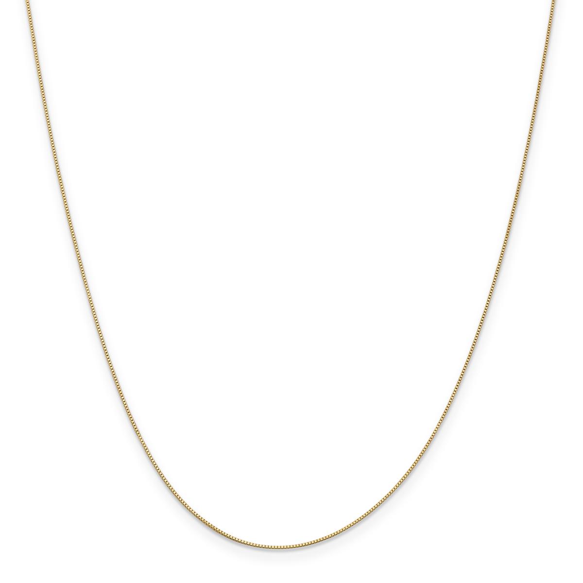 Unisex Gold Classics™ .5mm. 14kt. Gold Box Chain 14in. Necklace